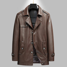 Velvoro Genuine Leather Coat - Hayes Carter